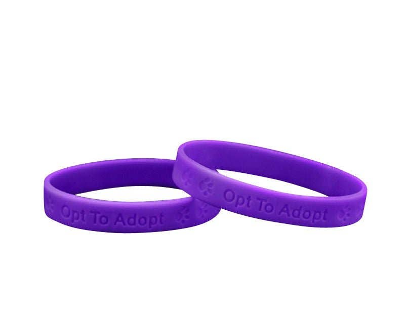 The Awareness Company - Wholesale Bangle Bracelet - Animal Opt to Adopt Silicone Bracelet Wristbands