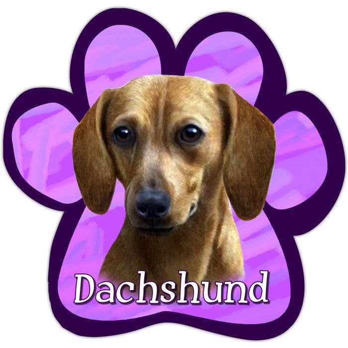 Dachshund Red Paw Shaped Car Magnet for wholesale by E&S Pets