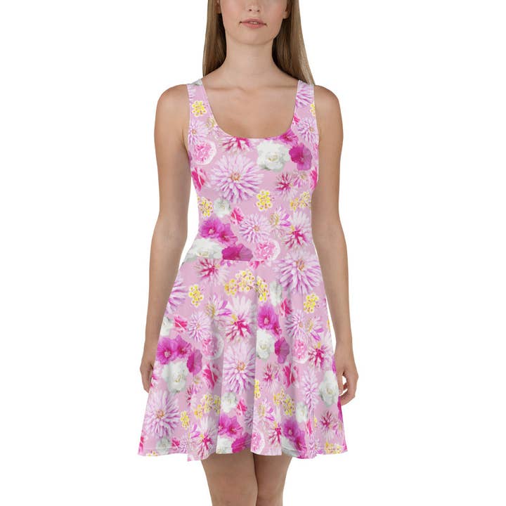 Garden Floral Skater Dress for wholesale by The Happy Fun Shop