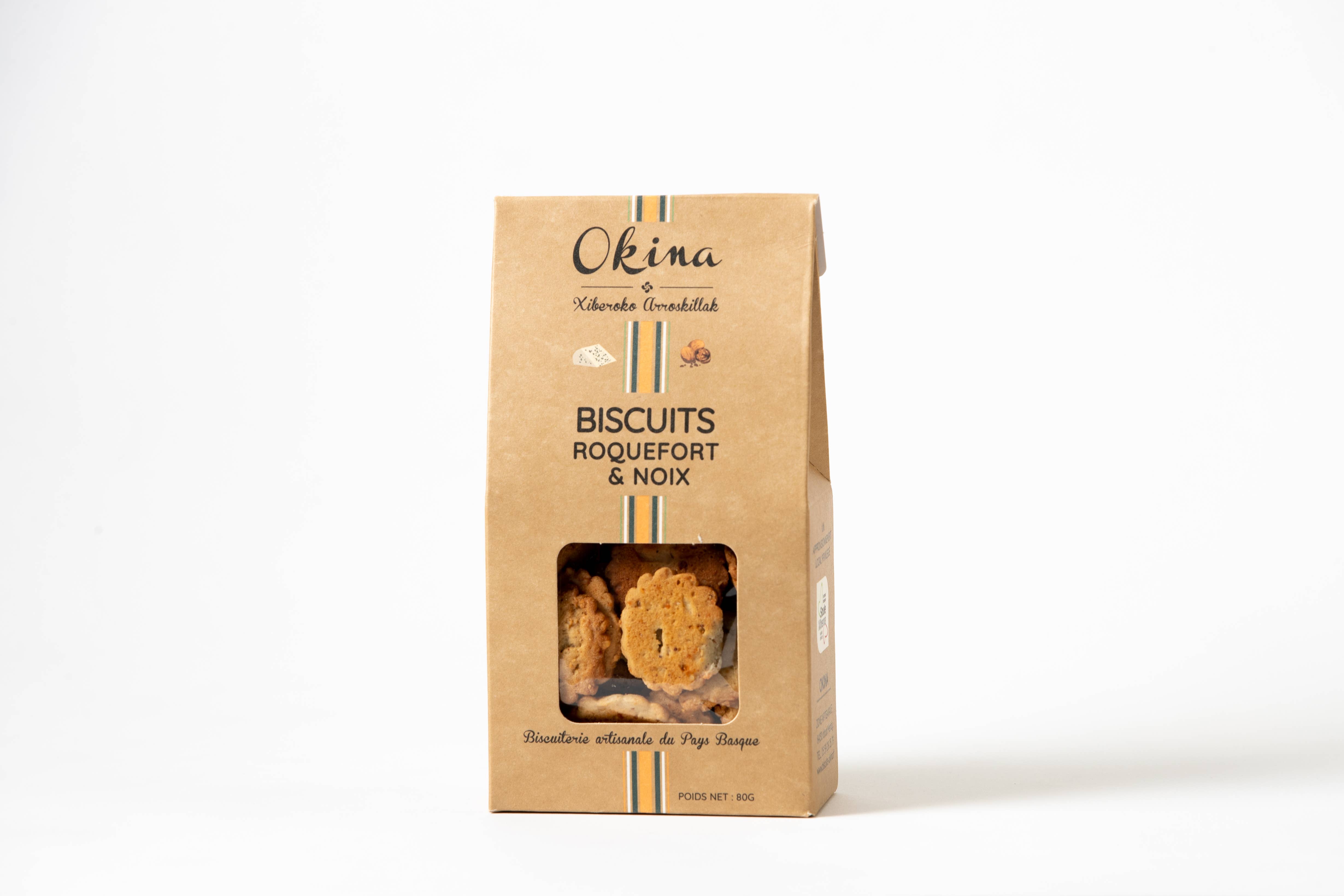 OKINA - Wholesale Crackers - Roquefort and Walnut Aperitif Cookies