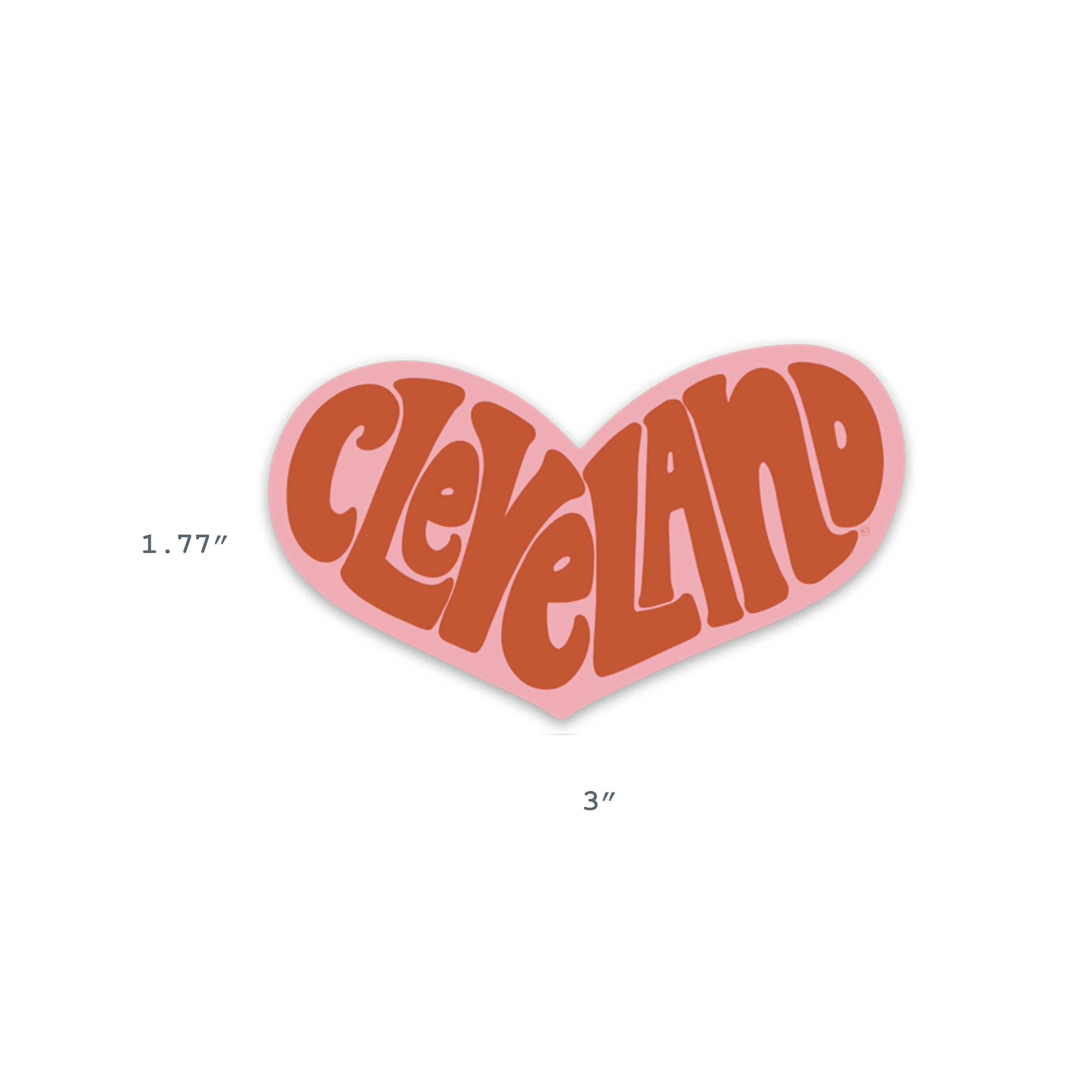 traveldashery - Wholesale Sticker - cleveland retro heart sticker3