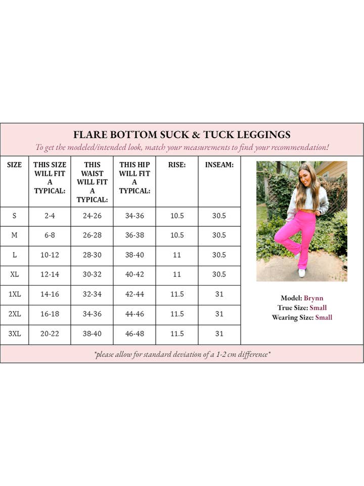 Girl Code Couture - Wholesale Athletic/Lounge Leggings - Women's - Fallon Flare Bottom Suck & Tuck Leggings1