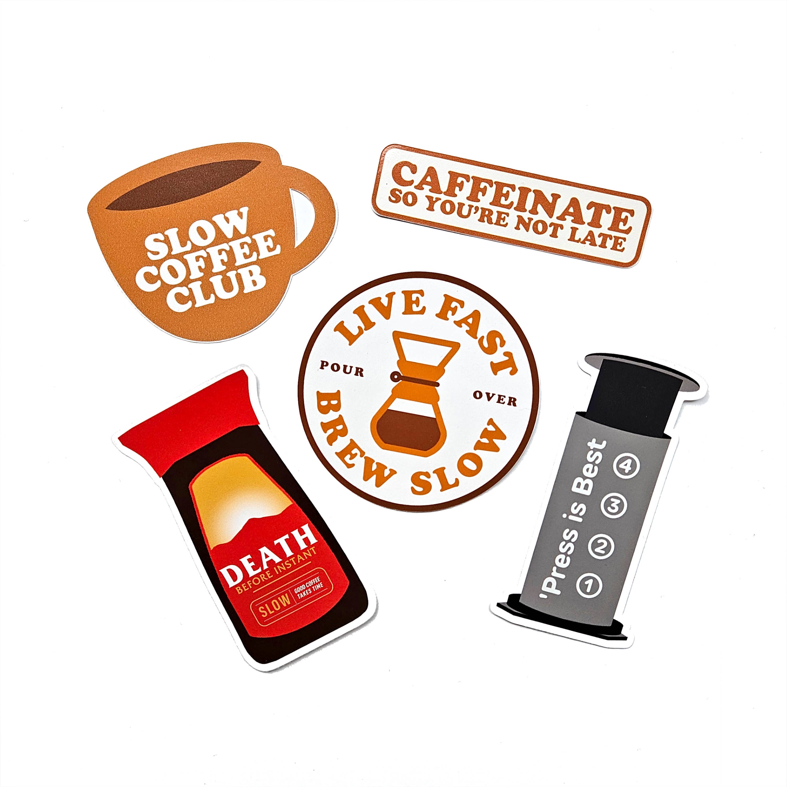 OR8DESIGN – wholesale Phone & laptop stickers – Sticker - Death Before Instant (coffee series)2