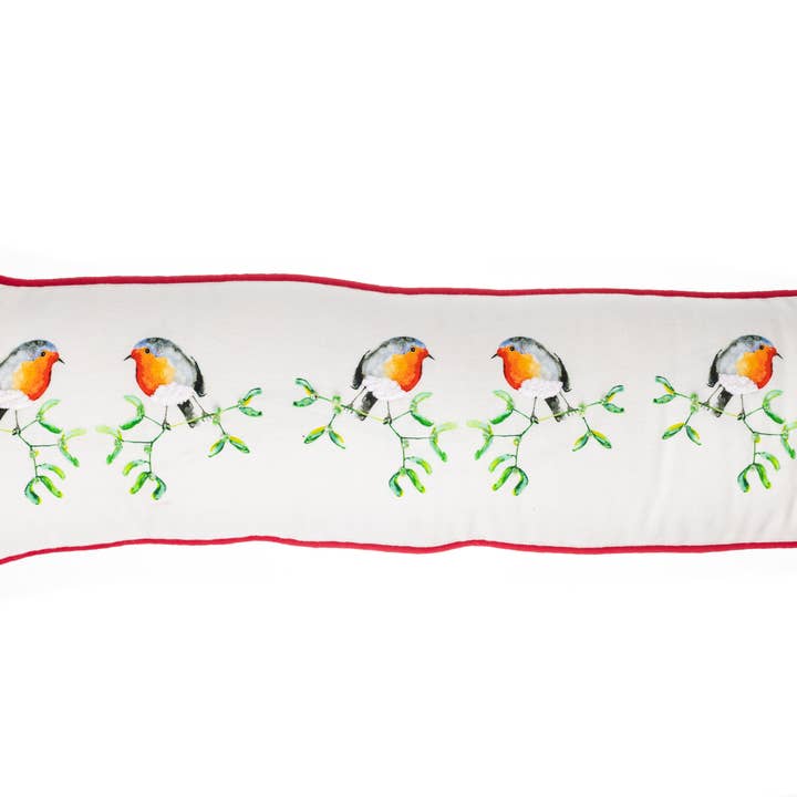 Shoeless Joe Ltd – wholesale Lumbar pillow – Robin On Mistletoe Draught Excluder0