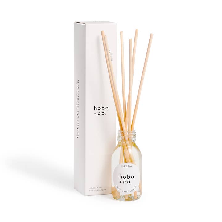 Lemongrass + Coconut Reed Diffuser for wholesale by hobo + co. candles