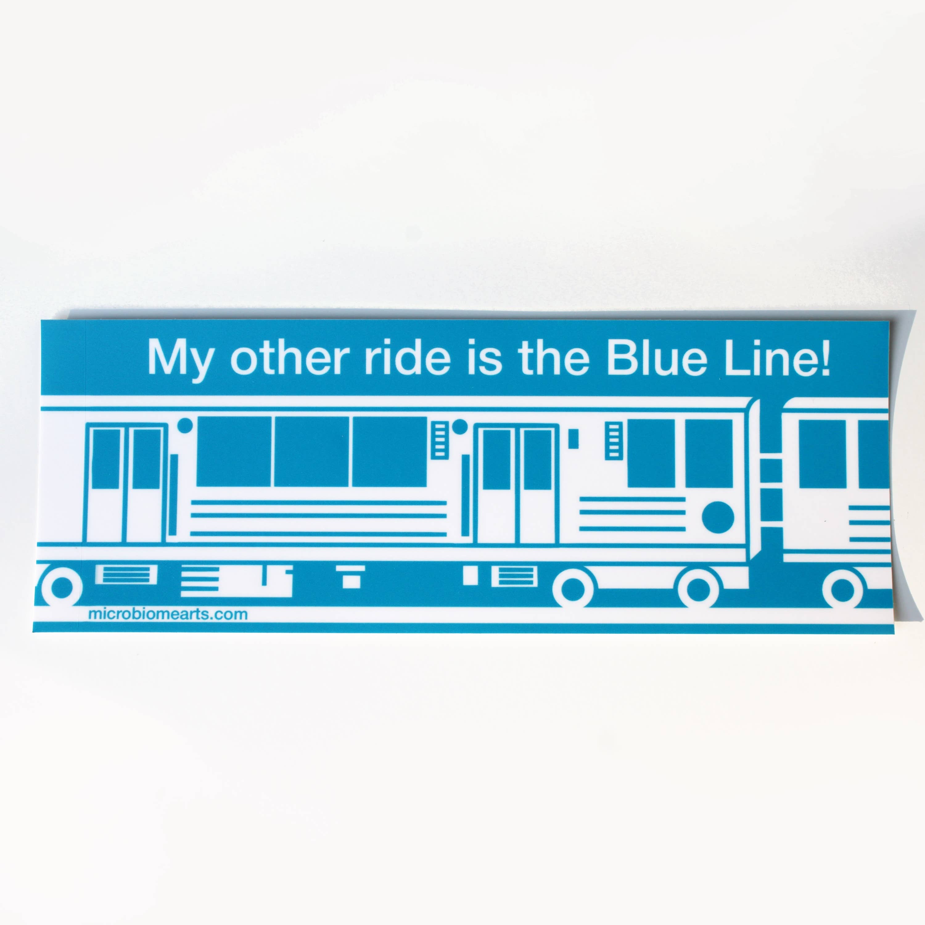 Microbiome Arts - Wholesale Phone & Laptop Stickers - My Other Ride Is The L! Chicago Train Bumper Sticker 0