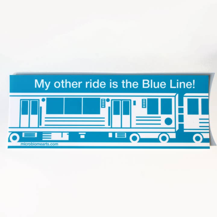 Microbiome Arts - Wholesale Phone & Laptop Stickers - My Other Ride Is The L! Chicago Train Bumper Sticker