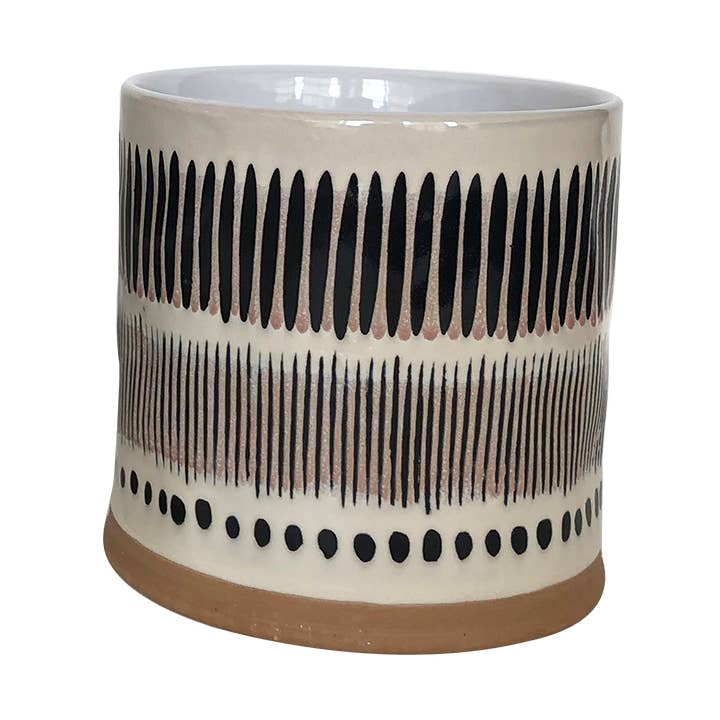 Blue Sky Clayworks - Wholesale Plant Pot - 4.25" Ink Toby Flower Pot - Pink0