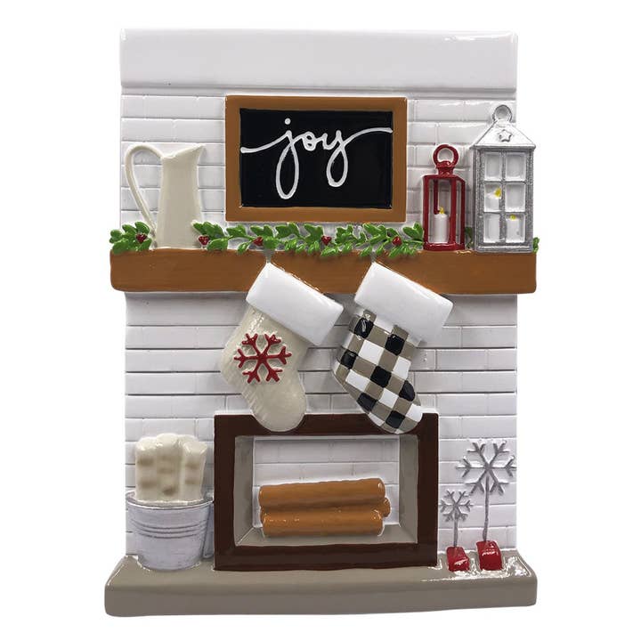 PolarX Ornaments - Wholesale Ornament - Fireplace Mantle Family Personalized Ornament