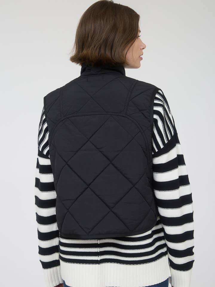 Blu Pepper - Wholesale Outerwear Vest - Women's - SNAP BUTTON QUILTED PUFFER VEST 8