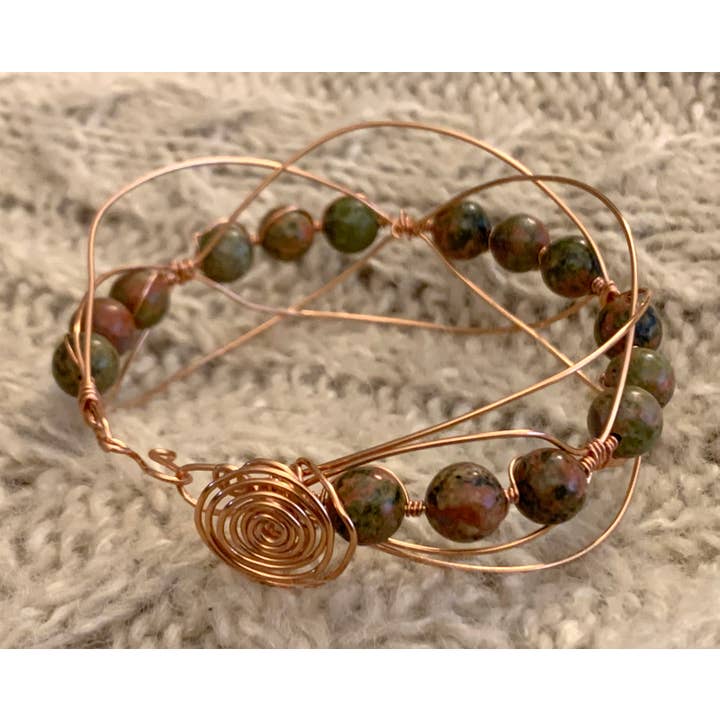 Calming Artistics - Wholesale Beaded Bracelet - Handcrafted Unakite Bracelet1