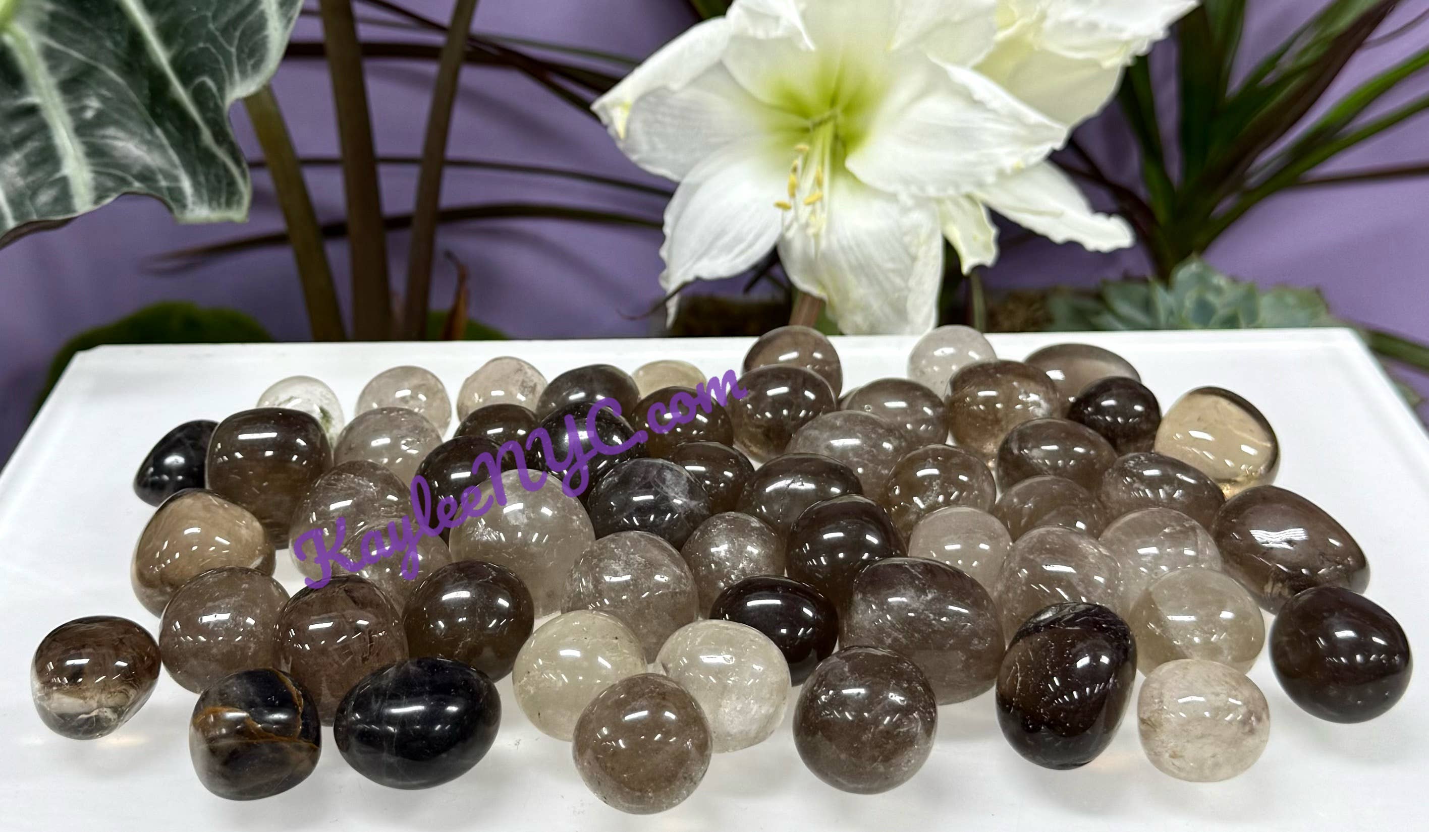 KayleeNYC - Wholesale Spiritual Stone/Crystal - 2 Lbs Natural Smoky Quartz Tumble Healing Energy3