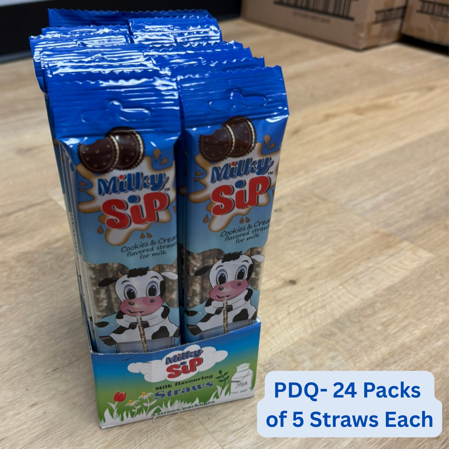 Zimply Foods - Wholesale Drinking Straw - 5 Pack Cookies and Cream Flavor Milk Flavoring Straws1