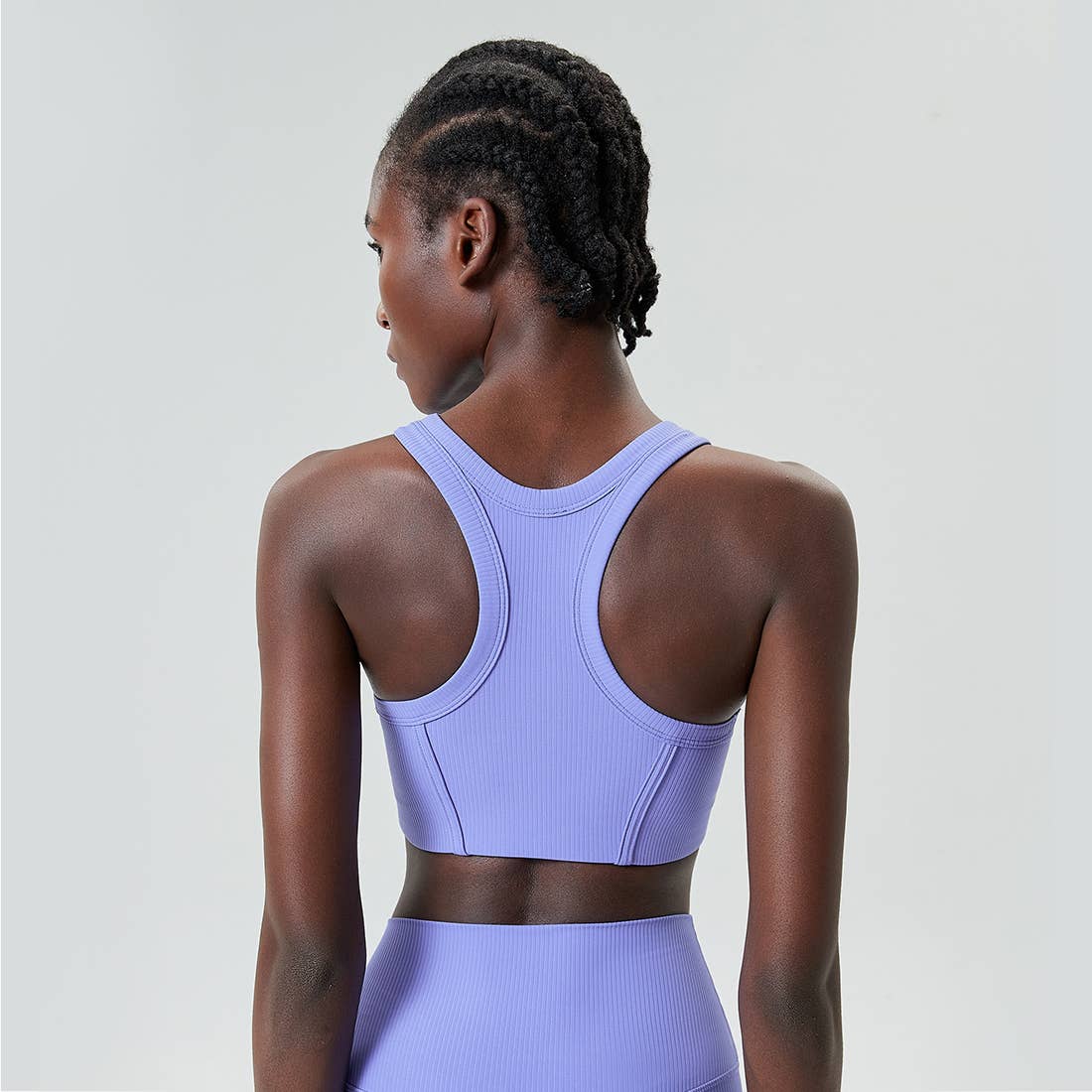 Sodalemon - Wholesale Sports Bra - Women's - Women Yoga Solid Threaded High Support Fitness Sports Bra11