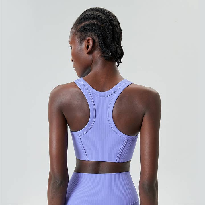 Sodalemon - Wholesale Sports bra – Women's - Women Yoga Solid Threaded High Support Fitness Sports Bra11