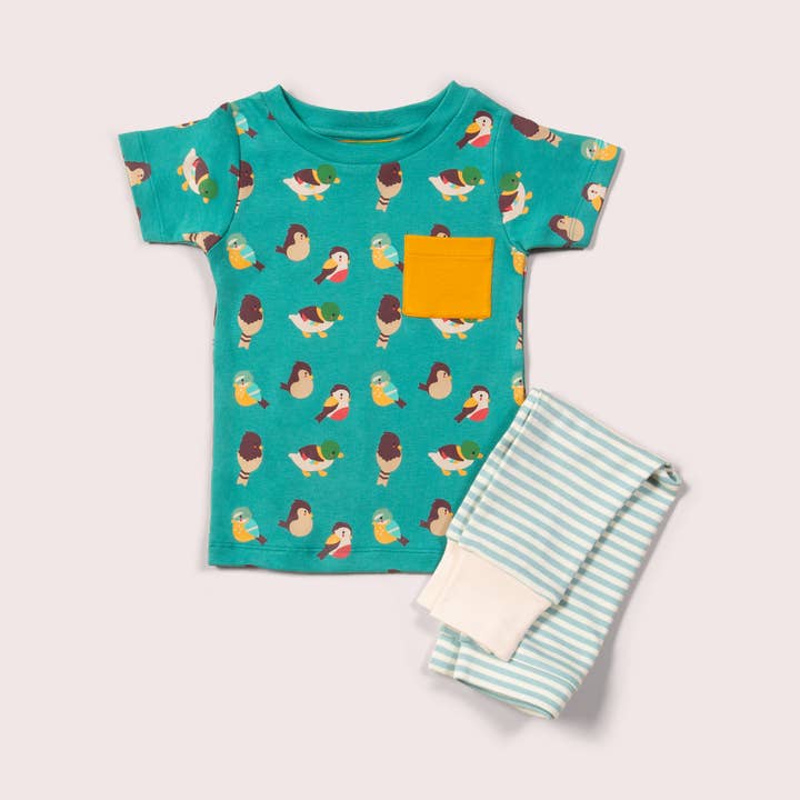 Garden Birds Organic T-Shirt & Jogger Playset for wholesale on Faire