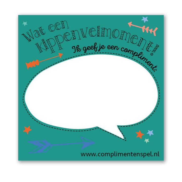 complimentenspel - Wholesale Sticker - Negen verschillende Complimenten Post-Its