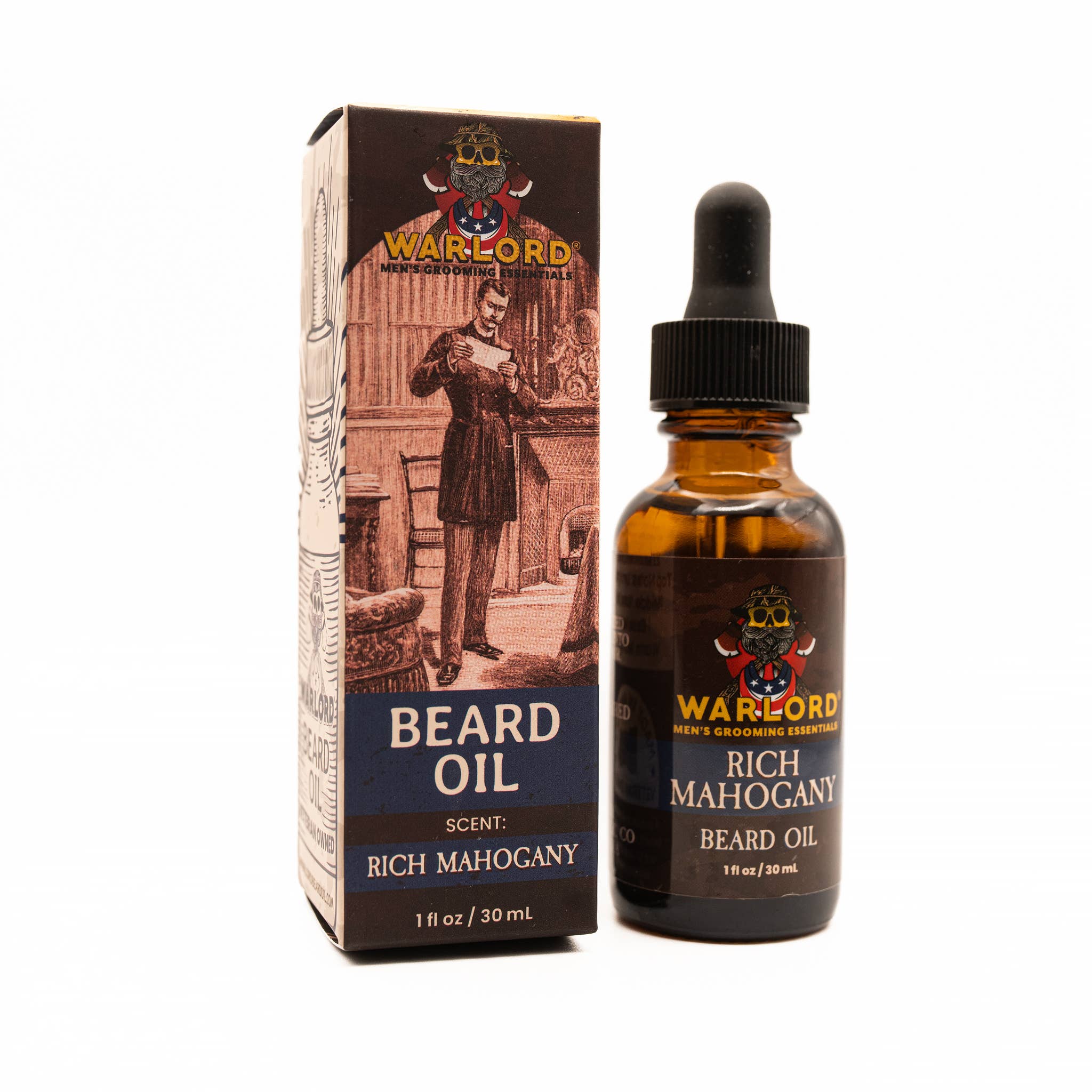Warlord - Men's Grooming Essentials | Veteran Owned – wholesale Beard styling product – Rich Mahogany Beard Oil