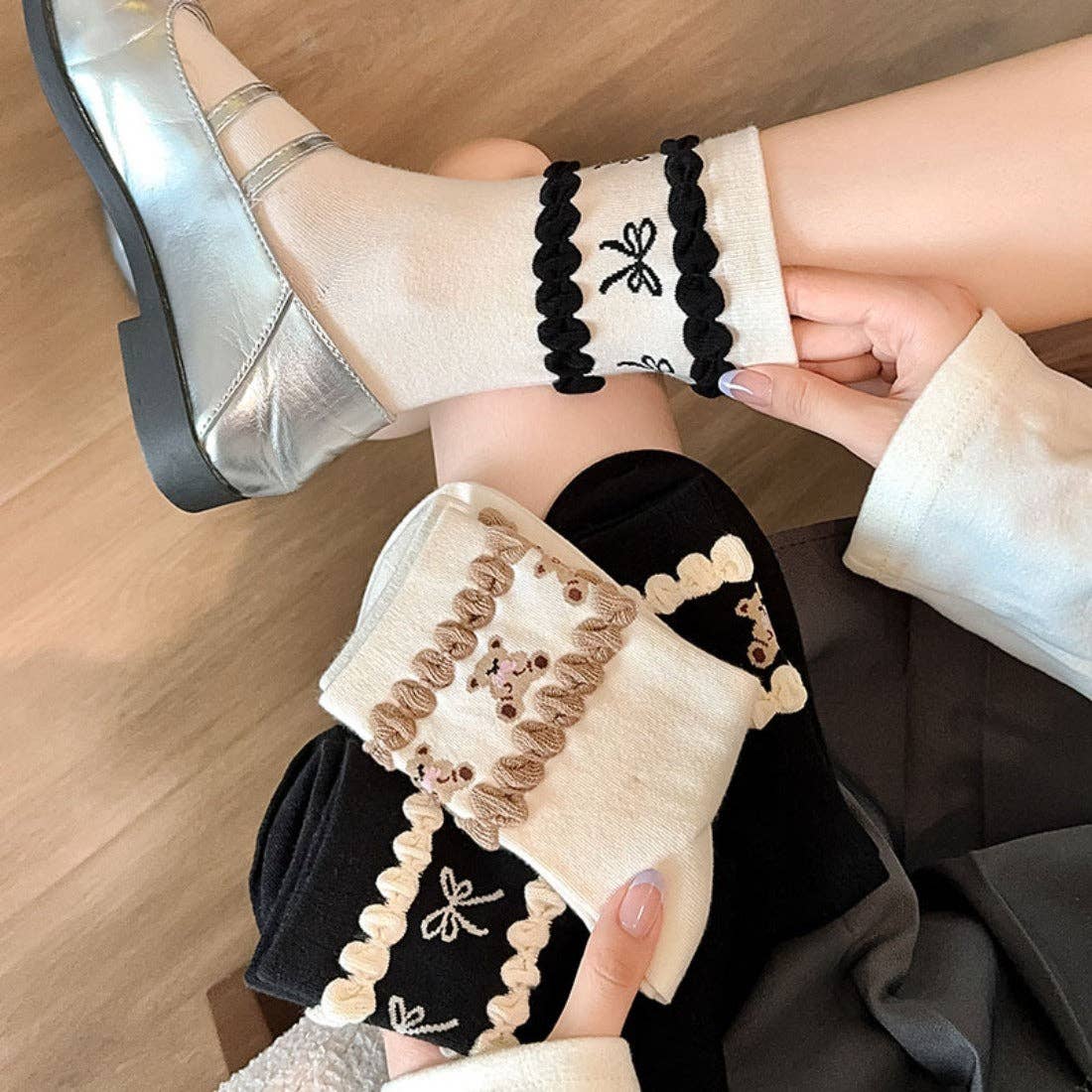 Funkyrel® Atzbranding Limited - Wholesale Socks - Women's - Rufia - Bubble Lace Cute Women's Socks5