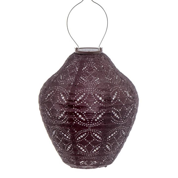 Lumiz Solar Lampion Jar Mandela - 30cm - Plum for wholesale by Lumiz