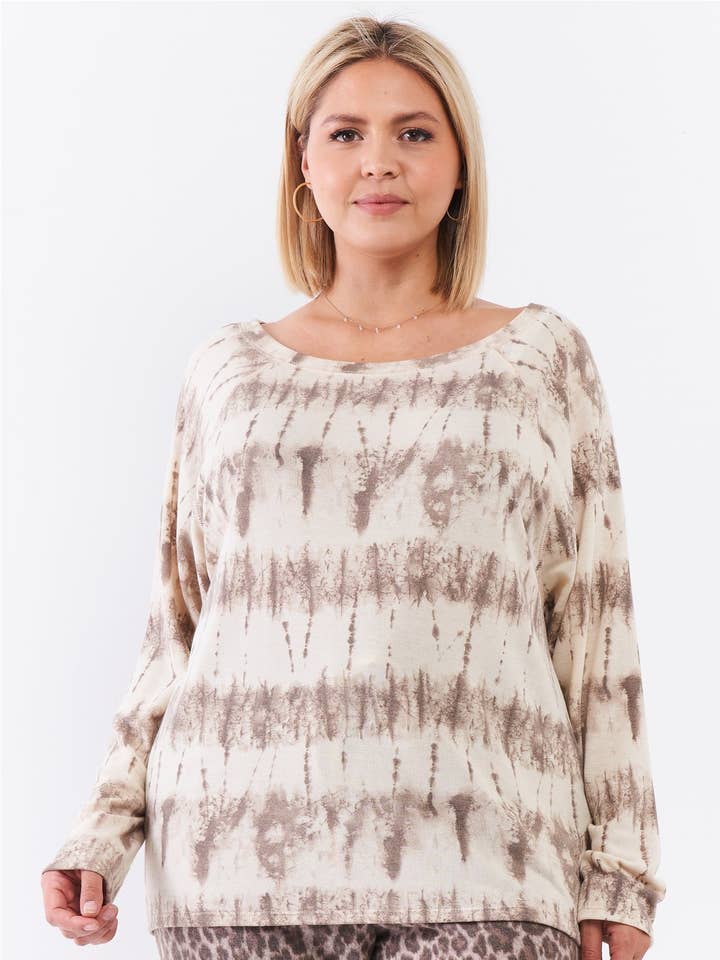 Plus Size Ivory Acid Wash Print Bateau Neck Relaxed Fit and other Purchase Wholesale plus acid wash. Free Returns & Net 60 Terms on Faire trending on Faire.