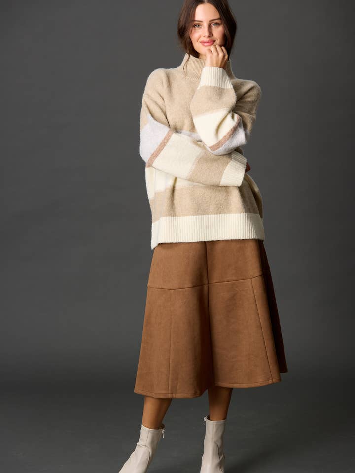 Faux Suede Skirt for wholesale by Before You Collection