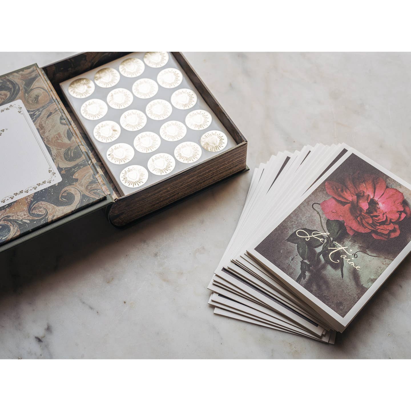 Jamie Beck - Wholesale Stationery/Notecard Set - Amour Stationery Set of 16 Cards and Envelopes4