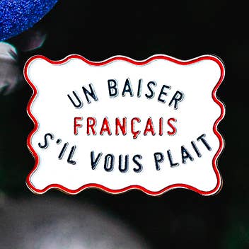 Un baiser français s'il vous plaît - Vente Épinglettes/boutons - Pin's France0