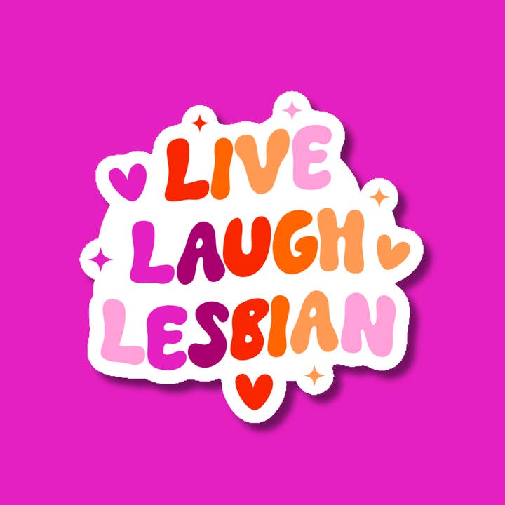 Indigo Maiden - Wholesale Sticker - Live Laugh Lesbian Sticker