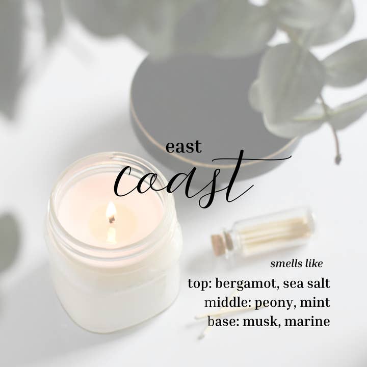 Birchouse Botanicals - Wholesale Jar/Filled Candle - East Coast 8 oz. Soy Candle - Coastal Home Decor, Fragrance2