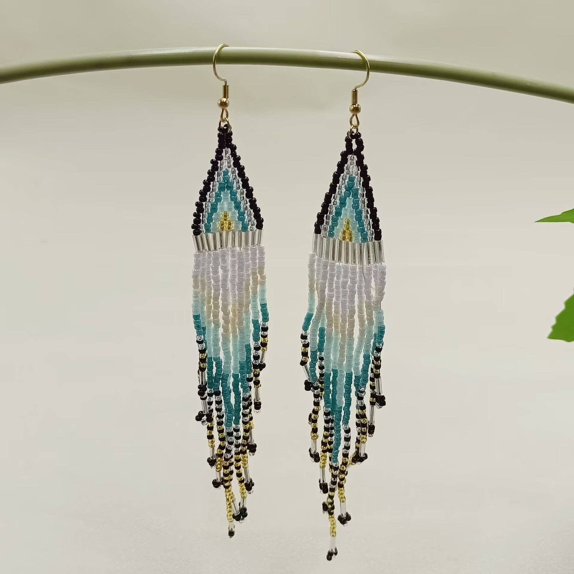 Mio Queena - Wholesale Tassel Earrings - Bohemian Style Long Seed Beads Fringe Earrings - BJ/SB1