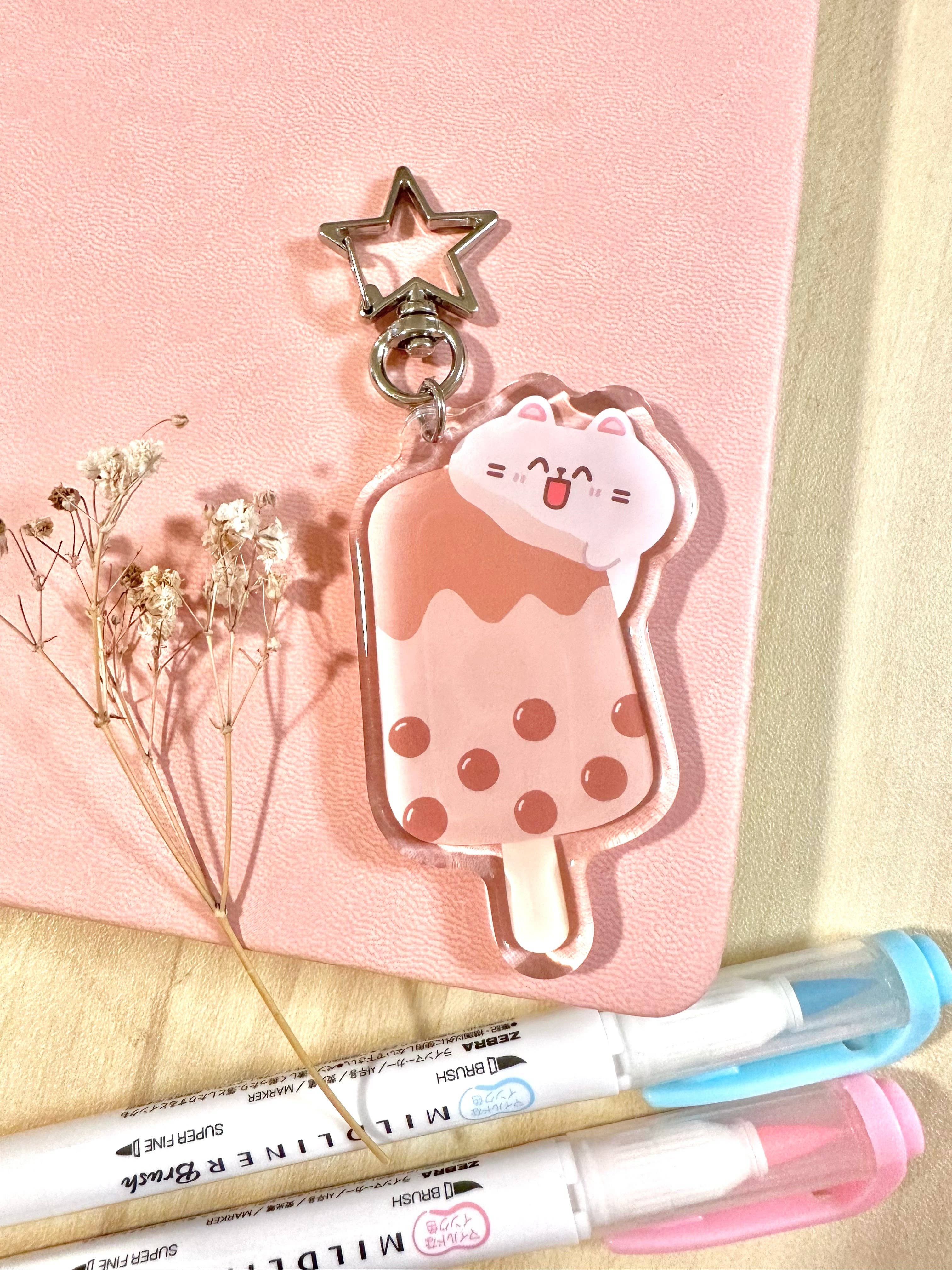 Chubbythelittlecat – wholesale Keychain – Women's – Boba Popsicle Keychain3