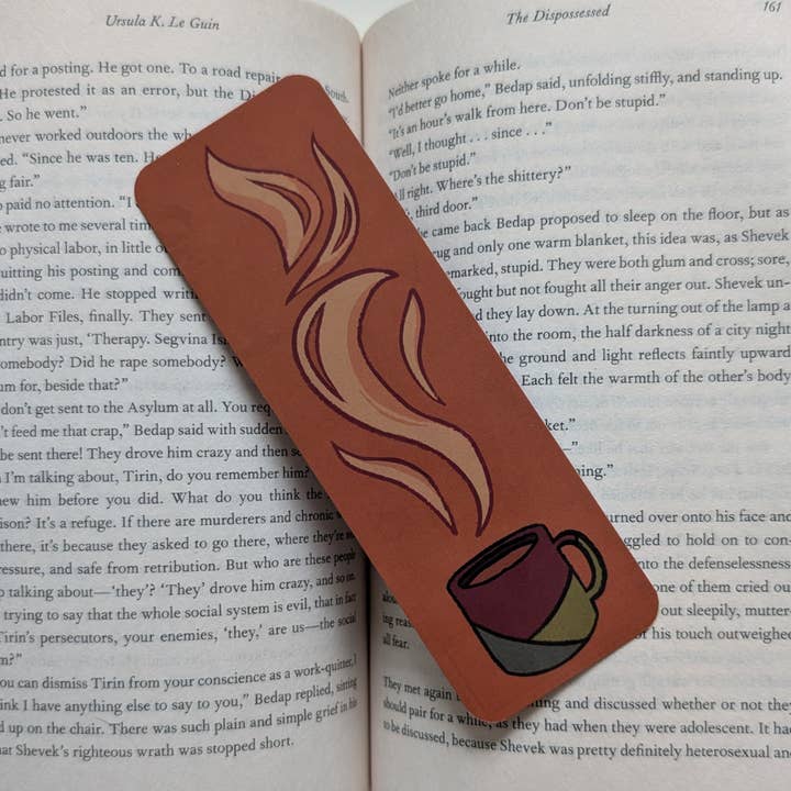Bookmark for Coffee Lovers, Laminated, Rounded Corners for wholesale by Songquill
