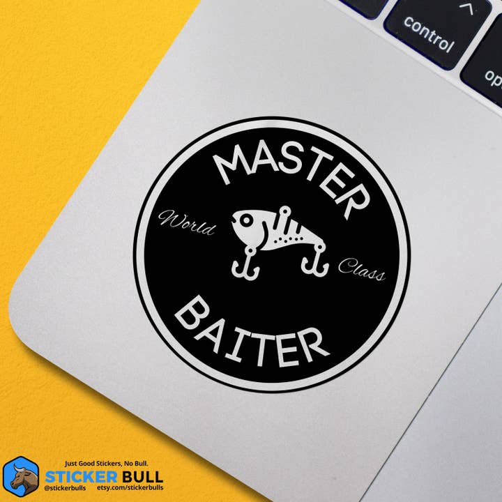 Sticker Bull - Wholesale Sticker - World Class Master Baiter Sticker, Swim Bait Sticker, Meme Sticker, Funny Waterproof Vinyl Sticker Decal for Laptop, Car, Hydroflask Sticker2
