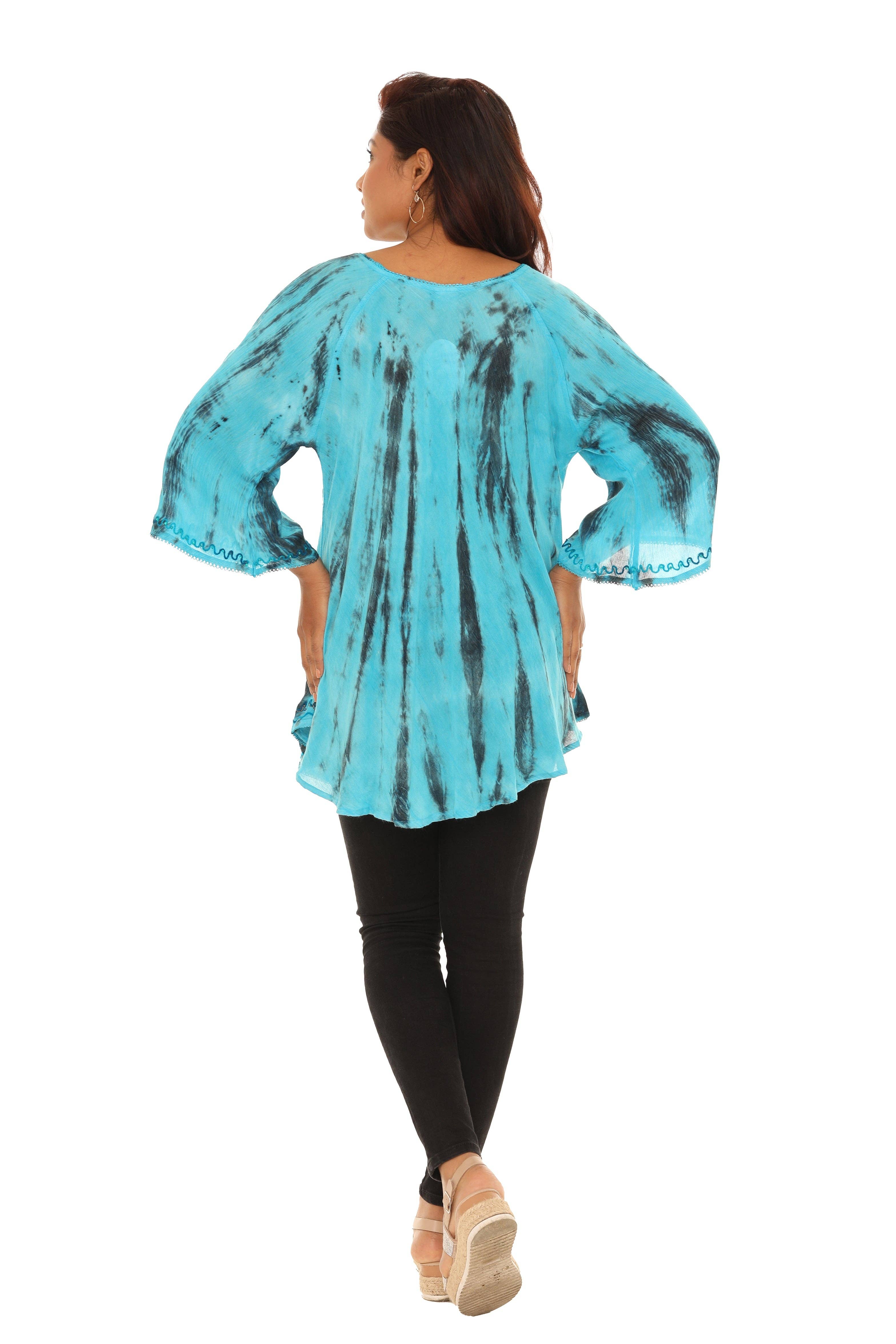 Shoreline Wear. INC – wholesale Tunic – Women’s – Tie-Dye Tiger Print Rayon Tunic4