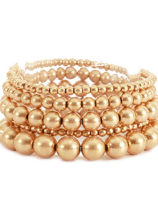 ( G683 ) JUEGO DE PULSERAS ELÁSTICAS APILABLES CCB BALL para venta al por mayor de Jewelry Max