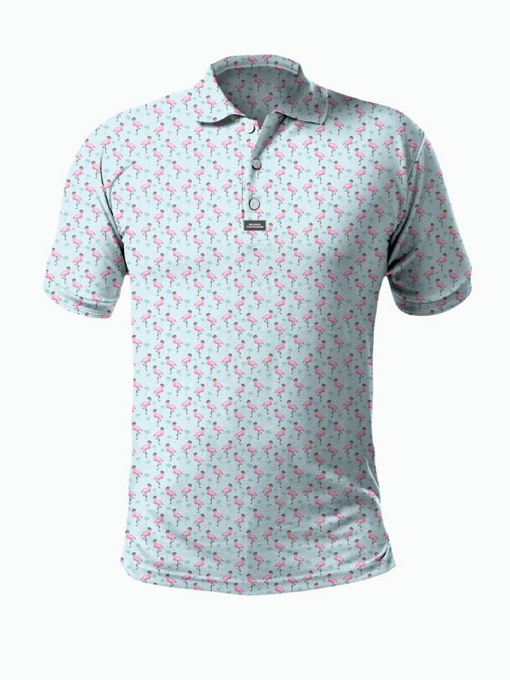 SAVAGE TACTICIANS - Wholesale Polo - Men's - Performance Polo - Flamingo Team Six