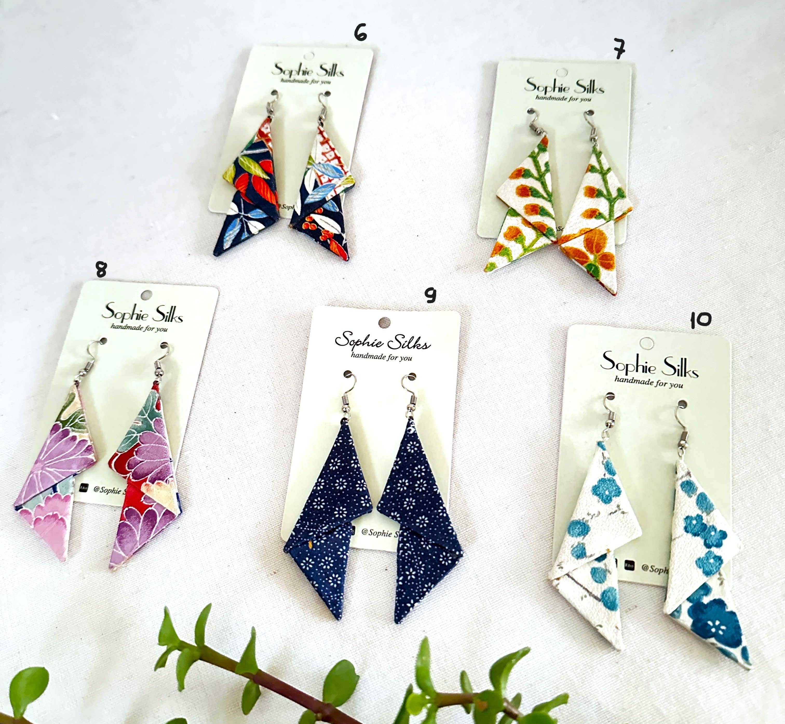 Sophie Silks - Vente Boucles d'oreilles pendantes - Boucles d'oreilles kimono empilées2