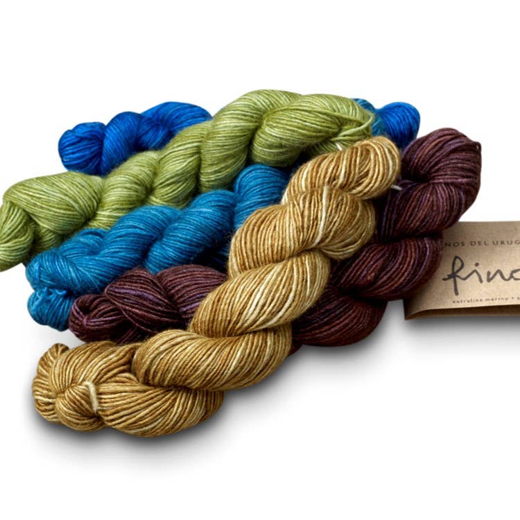 Rooster Yarns - Venta al por mayor Hilos - Set de mini madejas de hilo de tejido Fino de Manos del Uruguay16