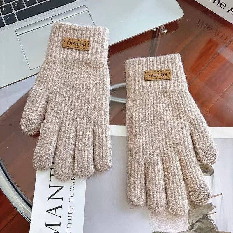 Ekartini - Wholesale Gloves - Women's - Thickened Double-Layer Touch Screen Knit Gloves3