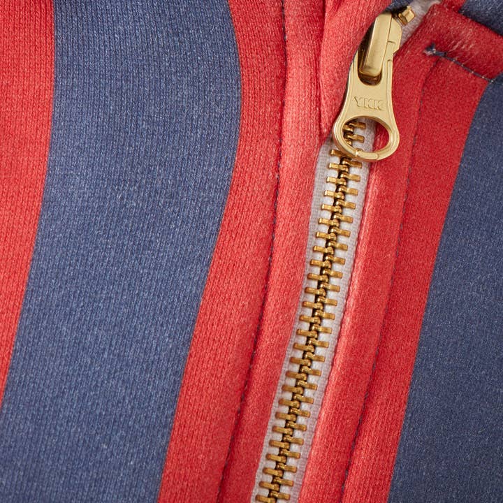 Randig huvtröja med dragkedja i ekologisk bomull för wholesale av Vild - House Of Little