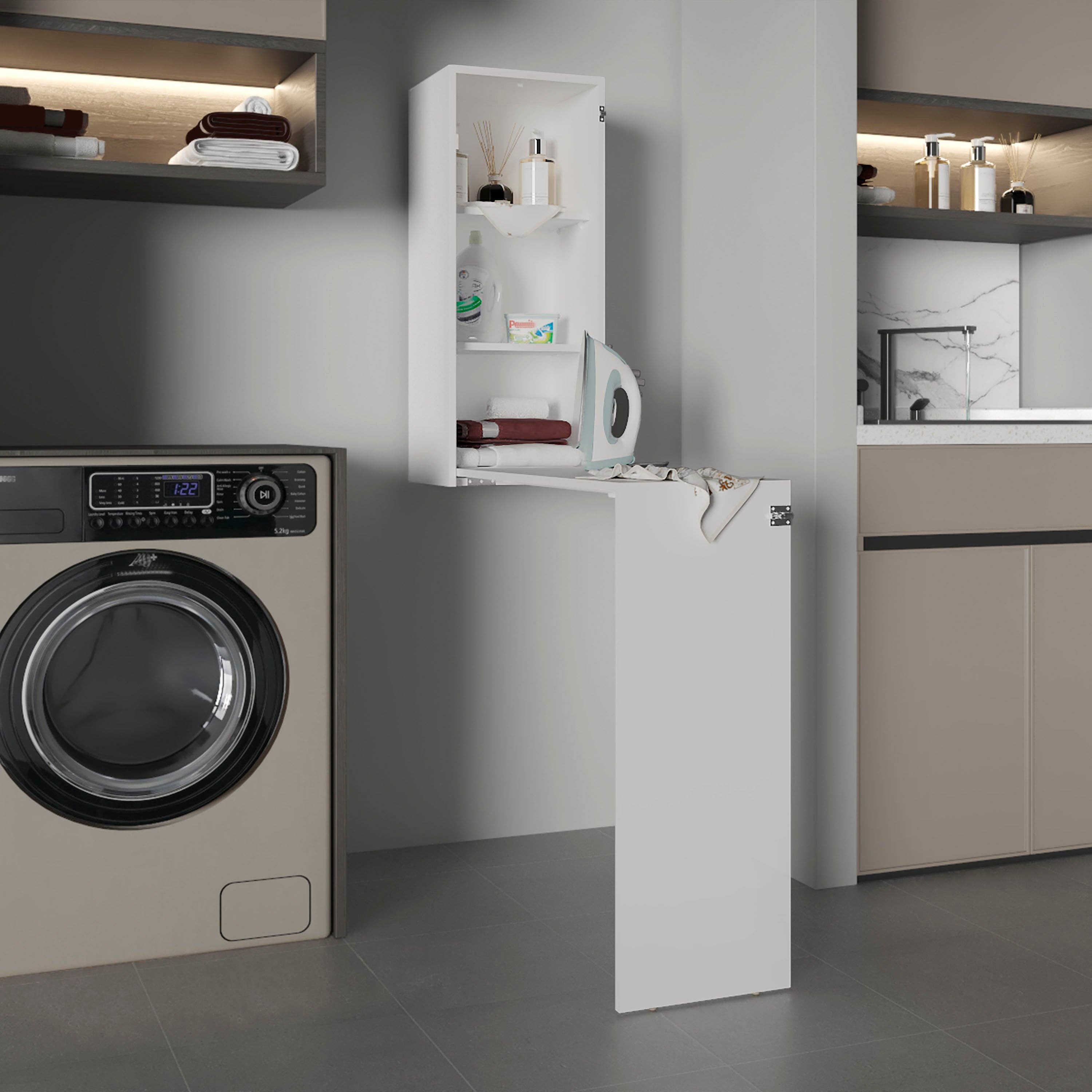 Branco Mesa de ferro dobrável de parede para mudroom para venda a revendedores na Faire0