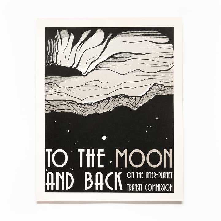 To The Moon and Back Screen Printed Poster for wholesale by Secret Planet