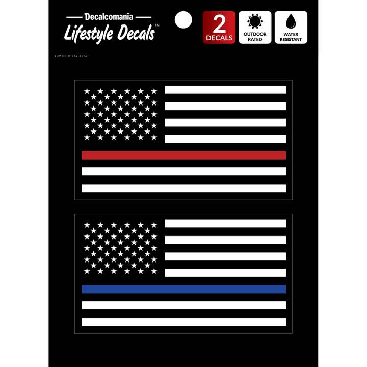 Red/Blue Thin Line Flags Car Sticker Decal for wholesale by Decalcomania