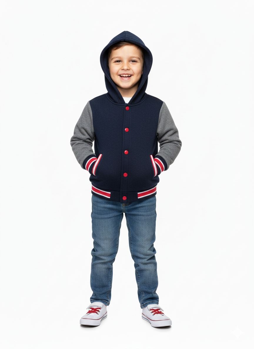 Unik – wholesale Varsity- och baseballjackor – Dam – Enfärgade Varsity Fleece Huvtröjor S-XL4