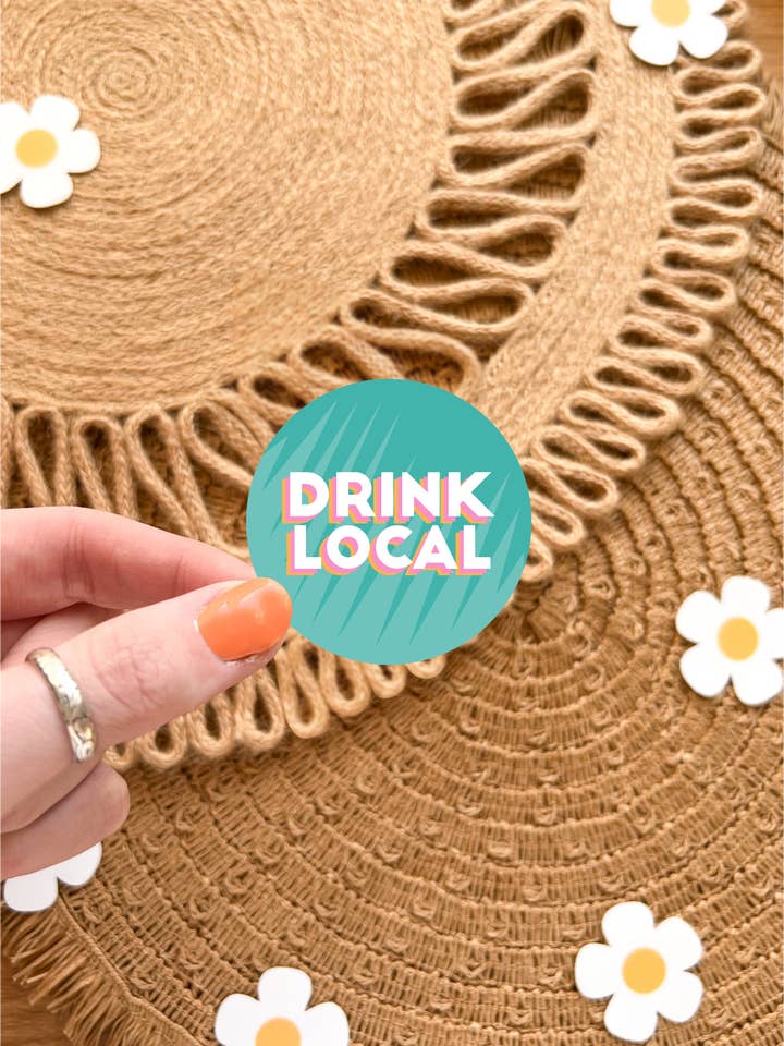 Drick lokalt stöd Small Business Vinyl klistermärke för wholesale av Koll Designs
