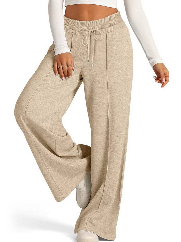 NINEXIS - Wholesale Pants - Women's - CWBLP1855_SOLID COLOR WAIST WIDE-LEG CASUAL TROUSERS9