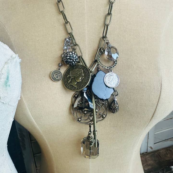 Scooples Jewelry - Wholesale Pendant/Charm Necklace - Gypsy Junk Original-Gray0