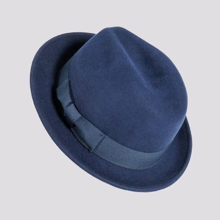 American Hat Makers - Wholesale Fedora - Unisex - Crushable Wool Felt Pinch Front Hat - Style Pablo