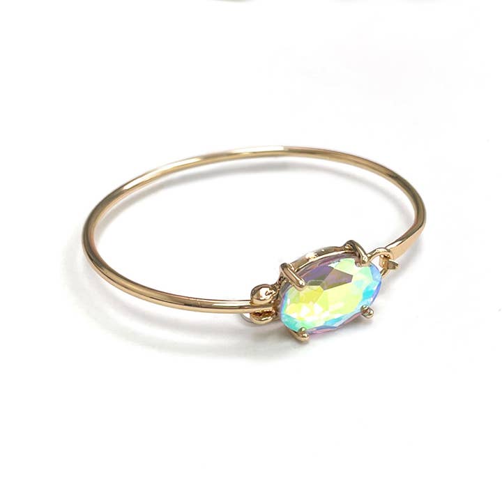 StarryNYC - Wholesale Cuff Bracelet - High Quality Glass Crystal Oval Stone Cuff Metal Bangle13